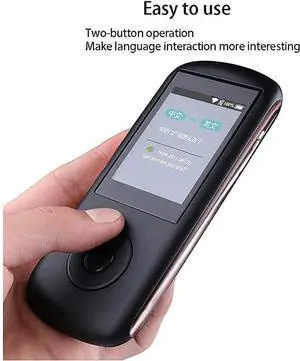 Voice Translator Devices Offline, Language Translator Device, Smart Language Voice 2.4 Inch Touch Screen 26 Languages WiFi Pocket Electronic Translators Learning Traveling Shopping Hello Yearn for (W