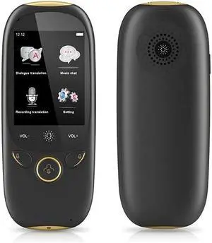 K1 2.0 Inch Screen Voice Translator Smart Business Travel AI Translation Machine 512MB+4GB 45 Languages Translator (Color : White) Hello Yearn for Vision (Black)