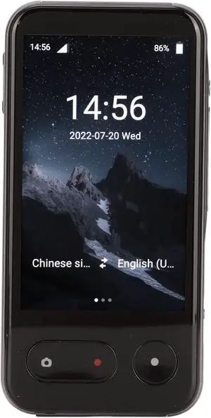 Language Translator Device, Portable Two Way Voice Interpreter Real Time 138 Languages, with 14 Offline Translation, 4.0 Inch Touch Screen, for Learning Travelling Vision