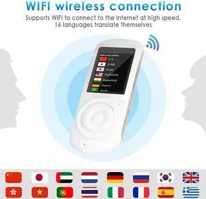 Smart Voice Translator, 2.4" Touch Sn Mini Handheld Simultaneous Two Way Language Translator Device English Chinese French Spanish German Italian Needed Efficency charitable Selfless dedication