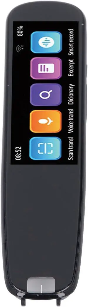 Generic Smart Scan Translation Pen, Professional Text Extraction Offline Scanning Translator 2.99in Display Digital with Dual Microphone for Travel