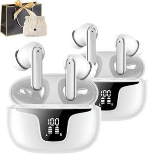 Vtranstalk V19 Global Pro AI Translation Earbuds, Ai Translation Earbuds Real Time Fit iOS & Android, 144 Language Translator Earphone, Audifonos Traductores IngléS EspañOl (2 White)