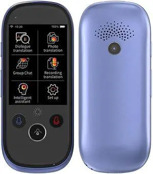K1 Pro Smart Voice Translator Device with 2.4 Inch Touchscreen WiFi/Hotspot Connection/Offline Support 77 Languages (Color : Blue) (Blue) Vision (Blue)
