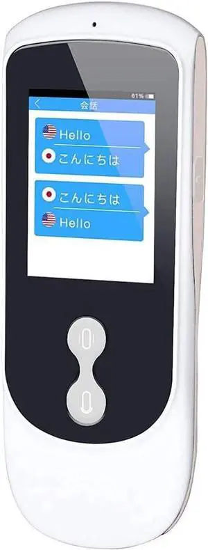 Smart Voice Translator Device, with 2.4 Inch Touch Screen, WiFi Two Way Real Time Instant Translator, Support 39 Languages, for Learning Travel Shopping Business,Black It(White)