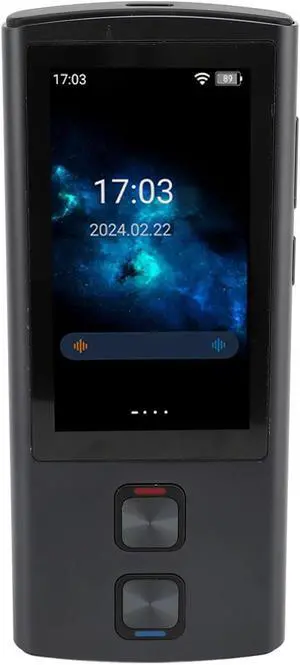 Language Translator Device, Smart Bidirectional Microphone Voice and Photo Translator Support 17 Languages Offline 138 Languages Online Translation for Business Learning Travel
