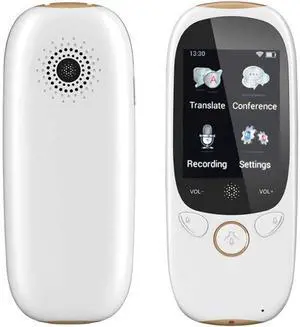Offline Voice Translator Device, 2.4-Inch Touch Screen Smart WiFi Connection, Two-Way Instant Language Translator Supports 75 Languages,White