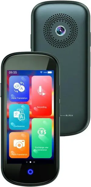 AI Language Translator Device Real Time, 2025 Two-Way Translation with 137 Language,Voice/Text/Offline/Photo,Accuracy Instant Portable Translating Device for Travel Business Learning-Dark Grey