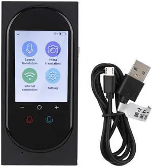 Mini AI Translator Device with Camera Translation Function, 106 Languages Instant Two-Way Voice Translation, Noise-Cancelling,