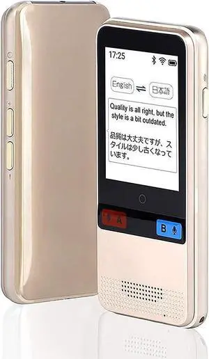 Language Translator Device,Translator Device Support 89 Languages,Portable Instant Voice&Text &Recording WiFi/Hotspot/Offline Two Way Translator for Business Travelling Needed Efficency