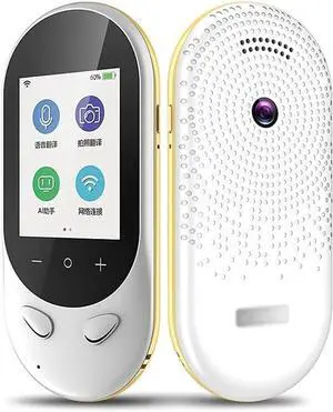 T8S Portable Voice Translator Handheld Interpreter Twoway Real-time Translation Touch Screen 106 Language Translator (Color : Black) Hello (White) Elegant Vision