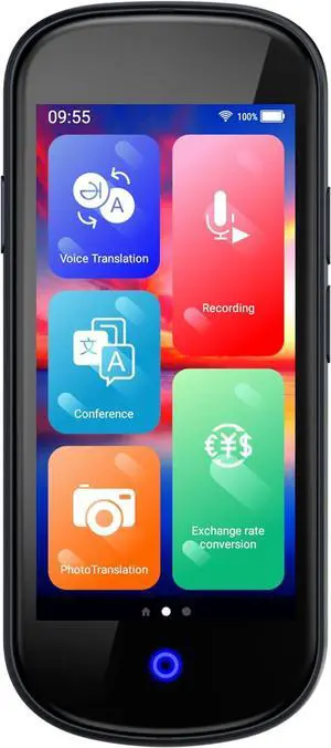 AI Language Translator Device with 137 Languages,Portable Traductor,Two-Way Translation for Voice/Text/Offline/Photo, Accuracy Instant Translating Device for Travel Business Study-Grey