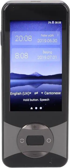 W10 Portable Language Translator Device, 127 Languages Multidirectional Translation Digital Translator, Real Time Voice Translator Support WiFi BT Connection for Travel Business Vision