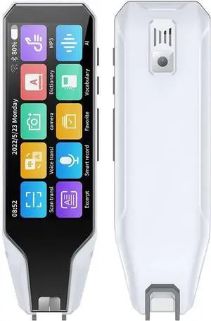 Multifunction Voice Translation Pen 134 Language Translator Pen Offline Translation Pen Intelligent Dictionary Pen White