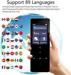 89 Languages X1 Voice Recording Translator Device Support Instant Two Way Translation WiFi/Hotspot/Offline with 2.0 Inch (Color : Black) Hello Yearn for Vision (Gold)