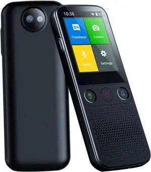 Two-Way Voice Translator Portable Photo Scanning Translator Device 2.4 Inch Touch Screen Real Time Multi-Language Translation with Recorder Function WiFi Support Offline Independence