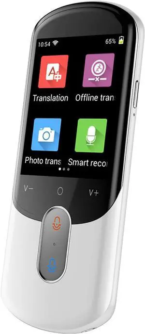 Real Time Voice Translator Device, Portable Language Translator Device with 2.88 Inch HD Screen, Support 139 Languages and 50 Photo-translated Language for Business,White