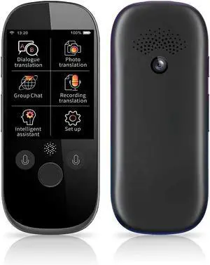 Smart Translator, 2.4Inch Touch Screen WiFi Portable Two-Way Real-Time Multi Language Voice Translator Support 45 Languages Photo Translation Device,Purple Needed