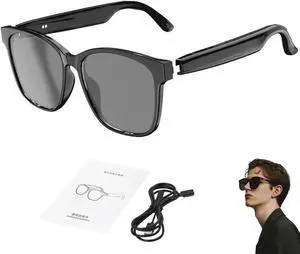 Ai Wireless Bluetooth Translation Glasses, Smart Ai Glasses For Men, Real-Time Translation (black)