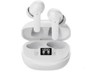 B11 Intelligent Voice Translation Headset - Binaural Chinese-English Translator - Multi-Language Bluetooth Simultaneous Translation Translator (White)