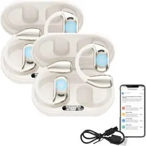 AI Language Translator Earbuds, Real-Time 3-in-1 Translation Earbuds 144 Languages & Accents, Translation Device for Travel Business Learning, Compact & Portable Design for Travel (Write*2)