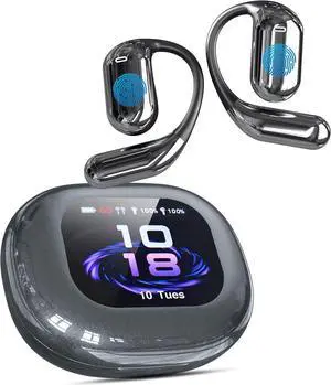 AI Translator Earbuds: Real-time Language Translation Earphone 3-in-1 Translating Earbuds with 144 Languages & Accents, Multi-Function Watch Earbuds fit iOS and Android for Travel and Business - Grey