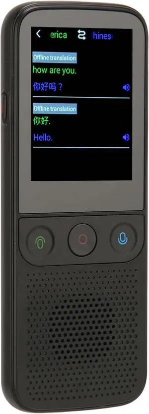 Translator Device, 138 Languages Smart Voice Translator Voice Translator Traductor with 2.4inch Touch Screen 1GB RAM 8GB ROM for Portable WiFi Language Translator Device (Black)