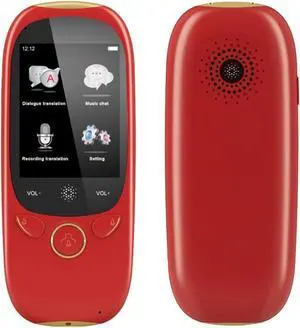 Instant Voice Language Translator Device, Mini Handheld Two Way WiFi Translator, Support Multi- Languages, for Learning Travel Business,Red