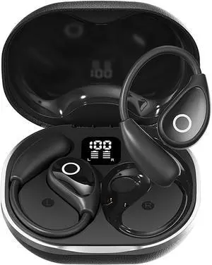 New 2025 OWS AI Translation Earbuds: Wireless Bluetooth 5.4, Real-Time 144-Language Translator, 1-Year Free Subscription (TWS Headphones for Travel Business Meetings)