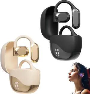 Ai Translating Ear Buds, Translating Ear Buds Wireless Bluetooth Earbuds, Real Time Language Translator Earbuds Open Ear AI Translation Headphones, 144 Languages Translator Pods for iOS & Android(Beig