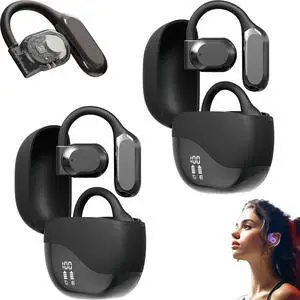 Ai Translating Ear Buds, Wireless Bluetooth Translation Earbuds Real Time, 144 Languages Accents Translation in Real Time, Open Ear AI Translation Headphones for Travel Business Learning(Black*2)