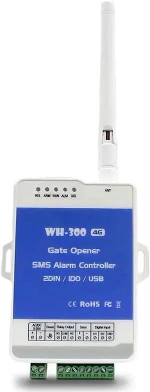 Suapouen 4G GSM WH-300-AU Gate Door Opener Relay Switch Remote Controller Supports Remote Wireless Alarm with APP Control