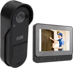 BONKZEBU Doorbell Camera with Screen, Video Doorbell Wireless Night Vision 1080P 8MP 170° Wide Angle Two Way Talk IP66 Waterproofing with 4.3 Inch Screen Video Doorbell Intercom System