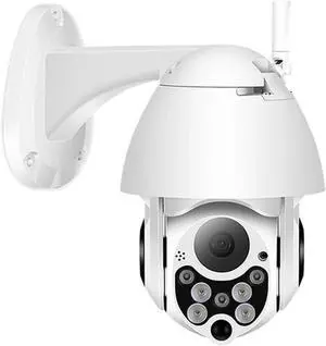 PTZ WiFi Camera Outdoor 1080P HD CCTV Security Camera 4X Zoom Waterproof Speed Dome Surveillance Camera(U/K,1080P Add 32G Card)