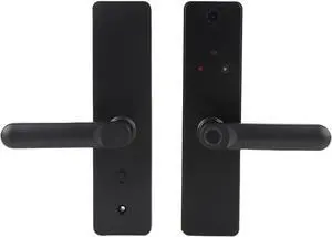 Focket Smart Door Lock, Electronic Door Handle with HD Camera for Apartment Carbon Steel 6 Unlocking Modes Timely Alerts Versatile Compatibility