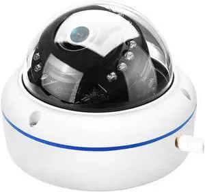 1080P Vandal-Proof IP Camera WiFi SD Card Slot 64Gb Motion Ai Detect Alert Dome 2MP Audio Security Camera(6mm,UK Plug_1080P with 64G Card)