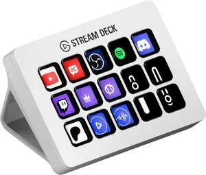 Elgato Stream Deck MK.2 White  Studio Controller, 15 Macro Keys, Trigger Actions in apps and Software Like OBS, Twitch, YouTube and More, Works with Mac and PC, 15 Keys (MK.2) White