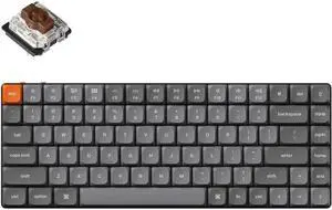Keychron K3 Max Ultra-slim Wireless Mechanical Keyboard, QMK/VIA Programmable Bluetooth 5.1/2.4 GHz/Wired with White Backlight Low Profile Gateron Mechanical Brown Switch Compatible with Mac Win Linux