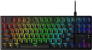 HyperX Alloy Origins Core - Tenkeyless Mechanical Gaming Keyboard, Software Controlled Light & Macro Customization, Compact Form Factor, RGB LED Backlit, Linear HyperX Red Switch,Black