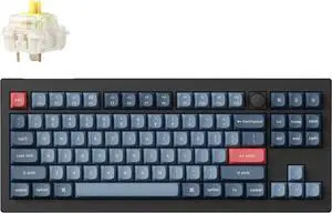 Keychron V3 Max Wireless Custom Knob Mechanical Keyboard, QMK/VIA Programmable 80% Layout Bluetooth 5.1/2.4 GHz/Wired RGB with Hot-swappable Gateron Jupiter Banana Switch Compatible with Mac Windows