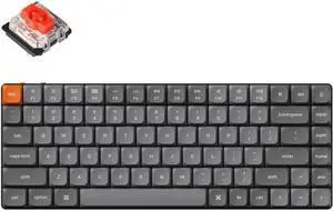 Keychron K3 Max Ultra-Slim Wireless Mechanical Keyboard, QMK/VIA Programmable Bluetooth 5.1/2.4 GHz/Wired with White Backlight Low Profile Gateron Mechanical Red Switch Compatible with Mac Win Linux