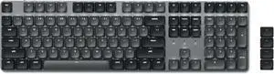 Satechi SM3 Mechanical Keyboard for Mac and Windows, 108 Keys Full Size with White LED Backlit, Wired and Bluetooth for Mac and Windows - Dark Gray/Gray