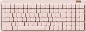 Flow Lite 100 Keys Low Profile Mechanical Keyboard, Swappable Rechargeable Wireless Keyboard with 2.4G Receiver, Bluetooth and Wired Connection for Windows, Mac/Spector Linear Switches (Flamingo)