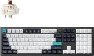Keychron Q6 Max Full Size Full Metal Wireless Custom Mechanical Keyboard, QMK/VIA Programmable Bluetooth 5.1/2.4 GHz/Wired with RGB Hot-swappable Gateron Jupiter Brown Switch for Mac Windows Linux