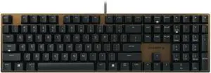 Cherry KC 200 MX Mechanical Office Keyboard with New MX2A switches. Modern Design with Metal Plate Frame. (Bronze W/MX2A Silent Red Switch)