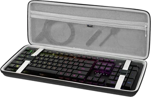 Geekria Full Size Keyboard Case, Hard Shell Travel Carrying Bag for 108 Key Computer Mechanical Keyboard Compatible with Razer BlackWidow V3 Mechanical Gaming, Ornata Chroma Gaming Geekria Full Size Keyboard Case, Hard Shell Travel Carrying Bag for 108 Key Computer Mechanical Keyboard Compatible with Razer BlackWidow V3 Mechanical Gaming, Ornata Chroma Gaming