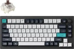 Keychron Q1 Max Wireless Custom Knob Mechanical Keyboard, QMK/VIA Programmable Full Aluminum Bluetooth/2.4 GHz/Wired RGB with Hot-swappable Gateron Jupiter Brown Switch Compatible with Mac Win Linux