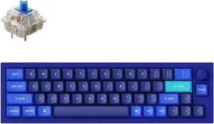 Keychron Q9 Hot-swappable Wired Mechanical Keyboard with RGB LED|Gateron G Pro Blue Switch|Knob Version|for Windows and Mac|Ultra Mini Layout (47 Keys)|Aluminum Frame (Blue,Q9-O2)