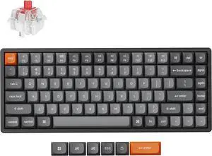 Keychron K2 Max Custom Mechanical Keyboard, QMK/VIA Programmable 75% Layout, Bluetooth 5.1/2.4 GHz/Wired with RGB Hot-swappable Keychron Super Red Switch for Mac Windows Linux - Aluminum Frame