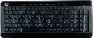 Adesso SlimTouch 120 3-Color Illuminated Compact Multimedia Keyboard (AKB-120EB)