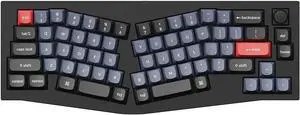 Keychron Q8 Hot-swappable Wired Mechanical Keyboard with RGB LED|Gateron G Pro Brown Switch|Knob Version|for Windows and Mac|65% Alice Layout (68 Keys)|Aluminum Frame (Black,Q8-M3)